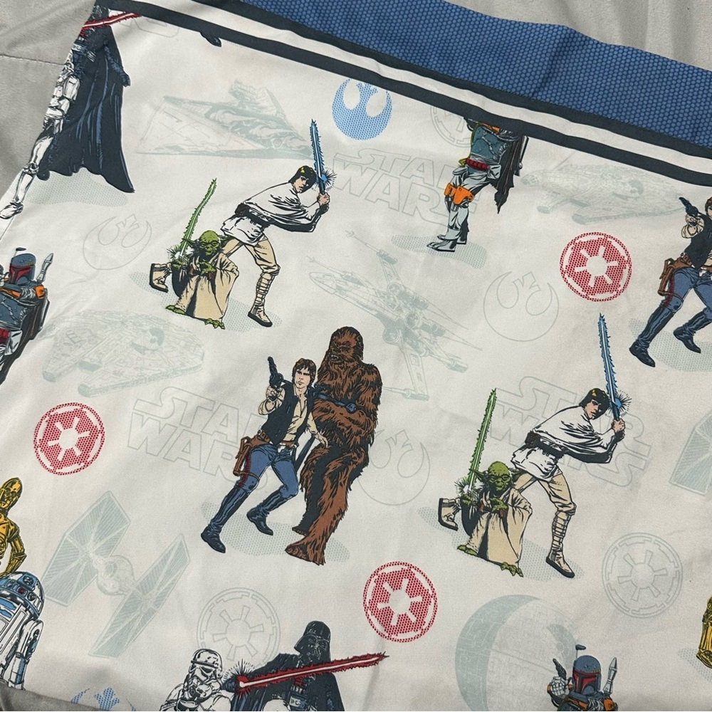 Star Wars Twin Flat Sheet Set Kohl’s Collection Darth Vader Luke R2D2 C3PO Chew